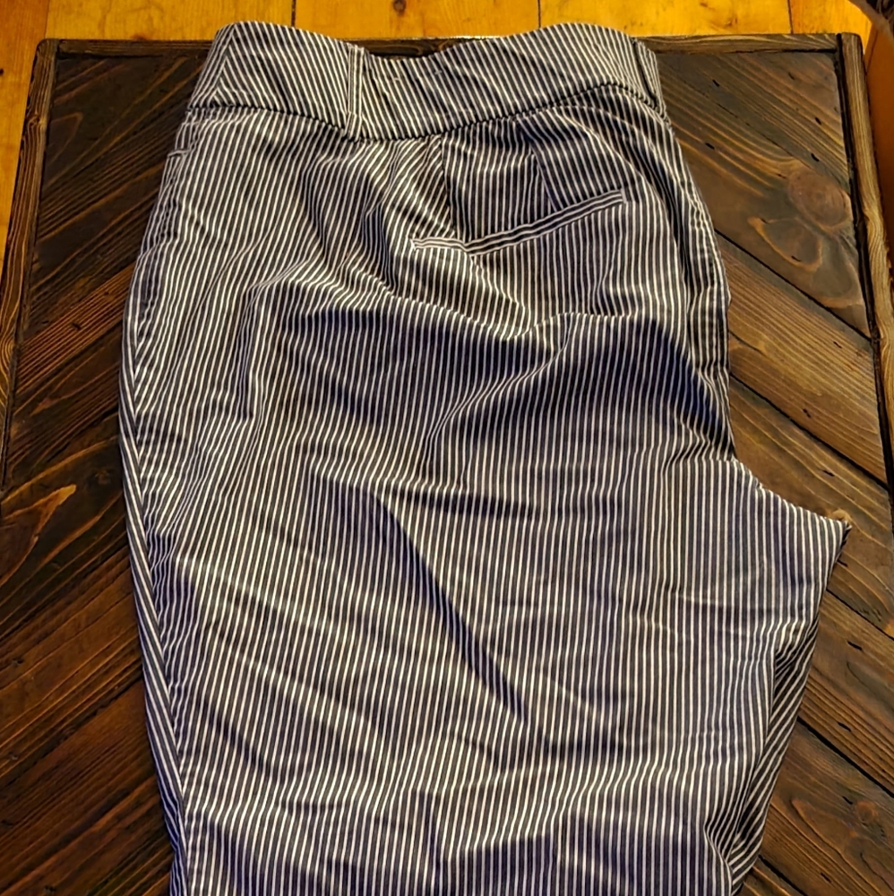 Pin stripe Lane Bryant capris.